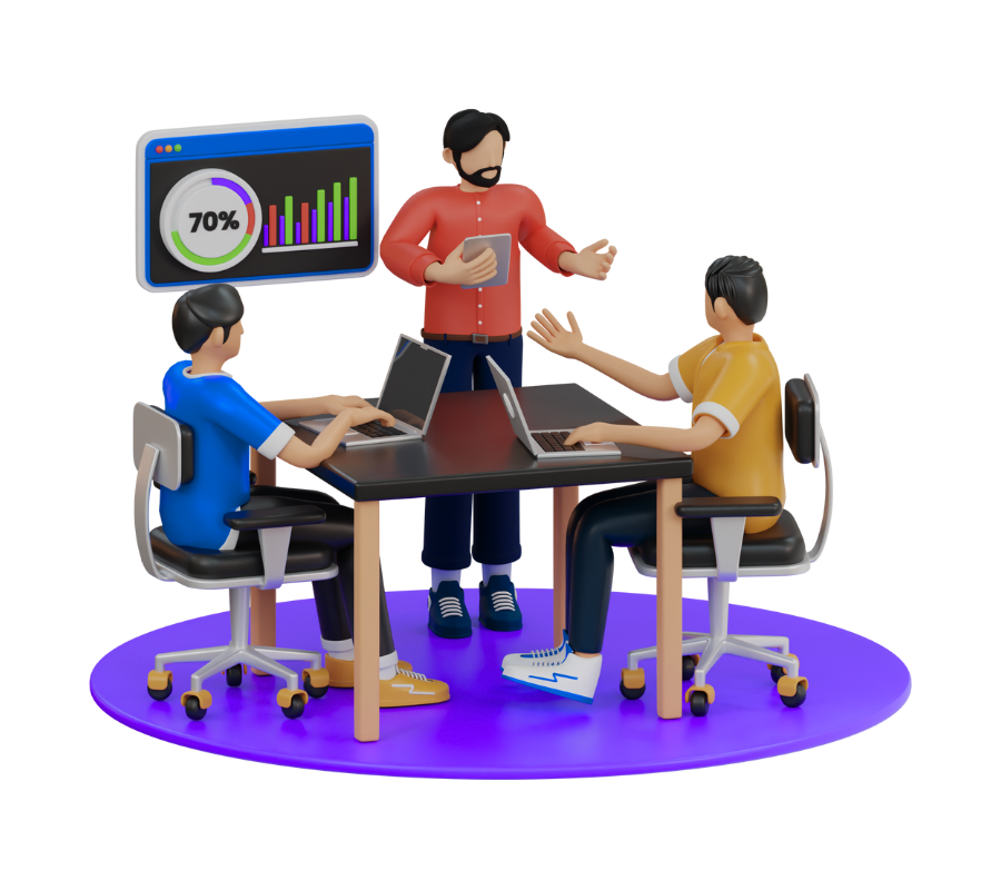 Team discussing whatsapp marketing to increase business